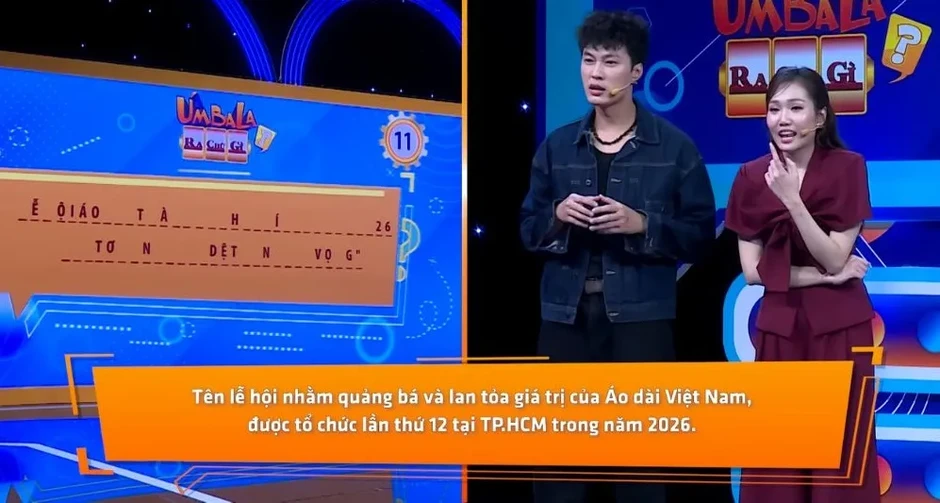Diễn viên Bảo Trung cùng Quỳnh Như thắng lớn tại Úm ba la ra chữ gì Diễn viên Bảo Trung cùng Quỳnh Như thắng lớn tại Úm ba la ra chữ gì