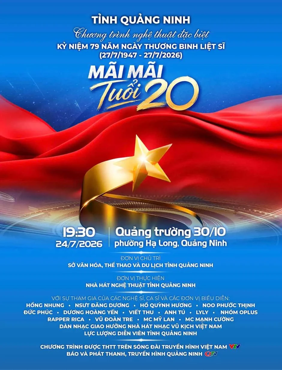 Đón xem chương trình nghệ thuật đặc biệt 'Mãi mãi tuổi 20' trên VTV1