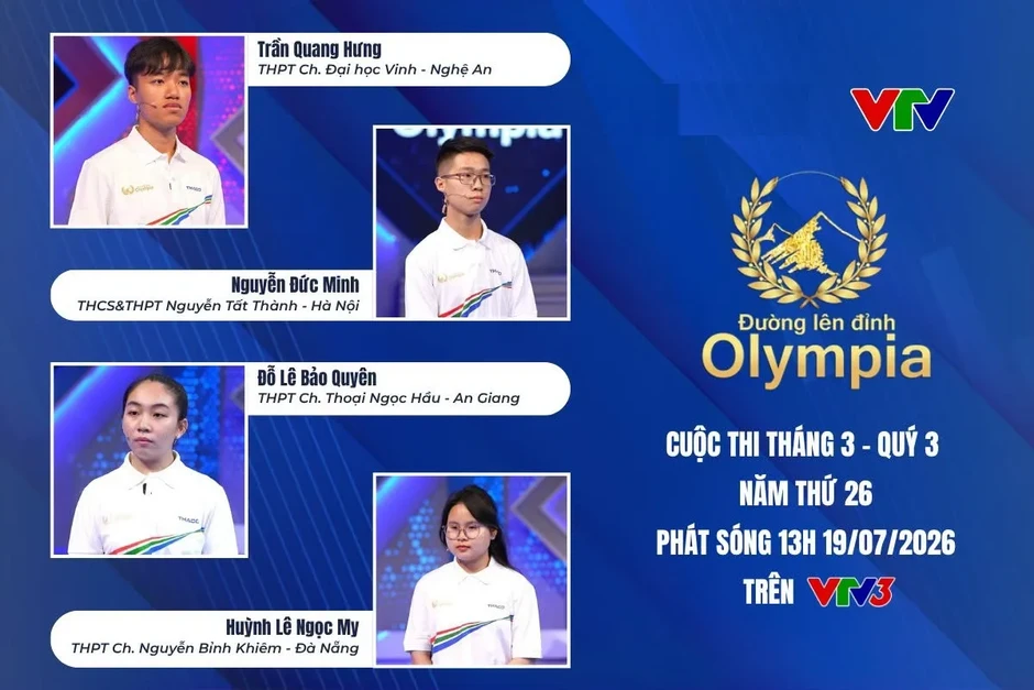 Đường lên đỉnh Olympia: Lộ diện 2 thí sinh giành vé cuối cùng cuộc thi Quý III Đường lên đỉnh Olympia: Lộ diện 2 thí sinh giành vé cuối cùng cuộc thi Quý III