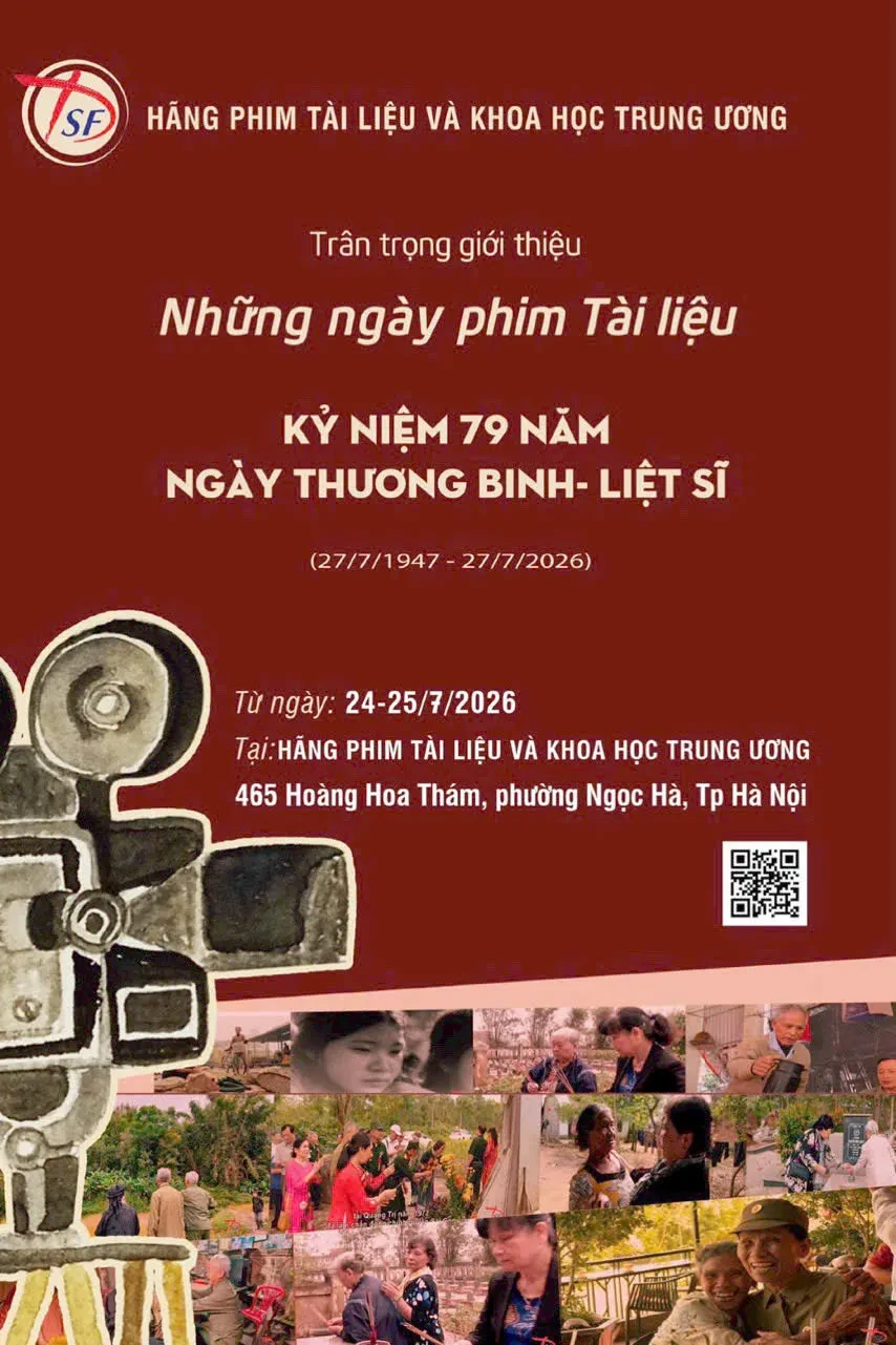 Hà Nội: Trình chiếu miễn phí 9 phim tài liệu tri ân Ngày Thương binh - Liệt sĩ Hà Nội: Trình chiếu miễn phí 9 phim tài liệu tri ân Ngày Thương binh - Liệt sĩ