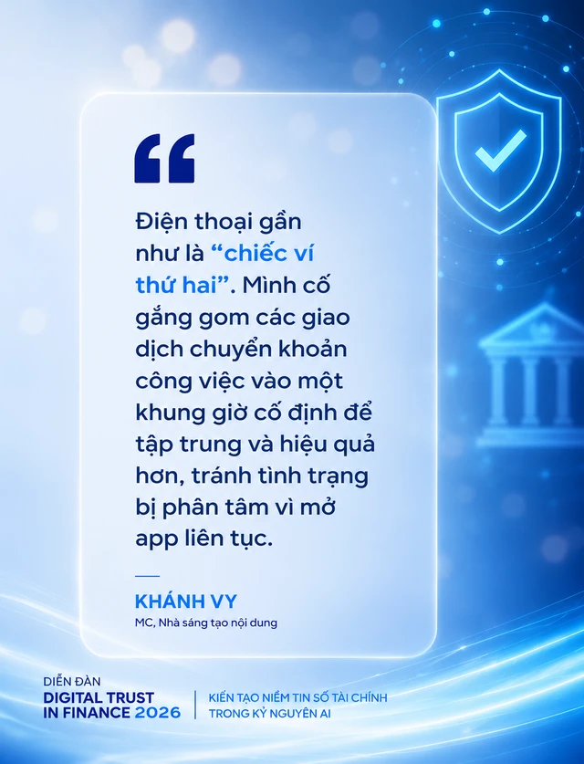 Khánh Vy: “AI có thể giúp quản lý tài chính nhanh hơn, nhưng an toàn vẫn phải là ưu tiên” Khánh Vy: “AI có thể giúp quản lý tài chính nhanh hơn, nhưng an toàn vẫn phải là ưu tiên”