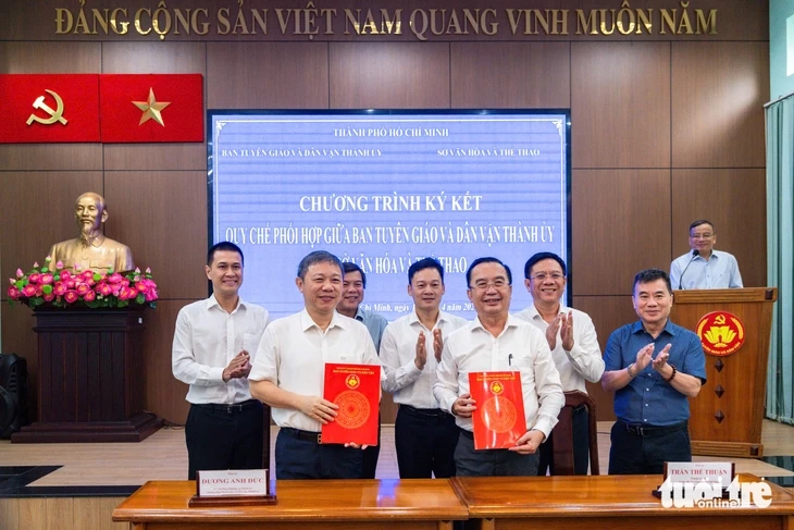 Ký kết quy chế phối hợp giữa Ban Tuyên giáo và Dân vận Thành ủy với Sở Văn hóa và Thể thao TP.HCM Ký kết quy chế phối hợp giữa Ban Tuyên giáo và Dân vận Thành ủy với Sở Văn hóa và Thể thao TP.HCM