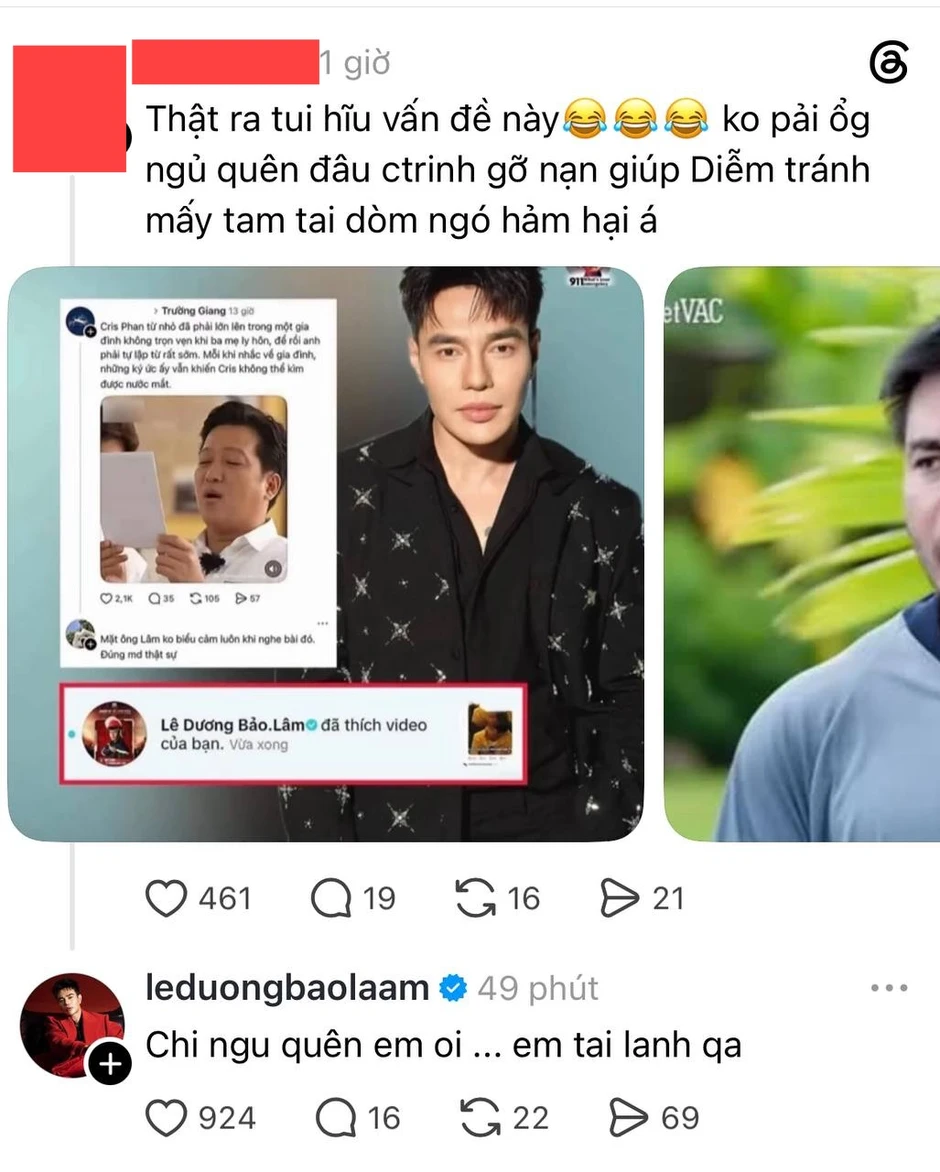 Lê Dương Bảo Lâm lên tiếng về thái độ với Trường Giang Lê Dương Bảo Lâm lên tiếng về thái độ với Trường Giang
