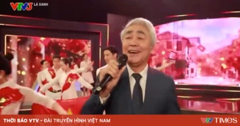 NSND Quang Thọ và Lâm Phúc gây xúc động khi cùng hát “Nhà tôi có treo một lá cờ” trong “Lá xanh”