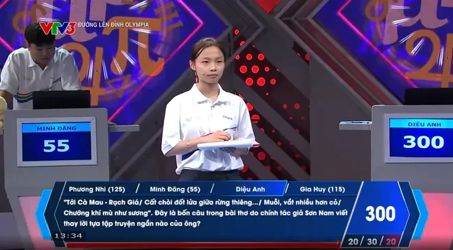 Nữ sinh Chuyên Chu Văn An (Hà Nộ) giành vòng nguyệt quế Đường lên đỉnh Olympia Nữ sinh Chuyên Chu Văn An (Hà Nộ) giành vòng nguyệt quế Đường lên đỉnh Olympia
