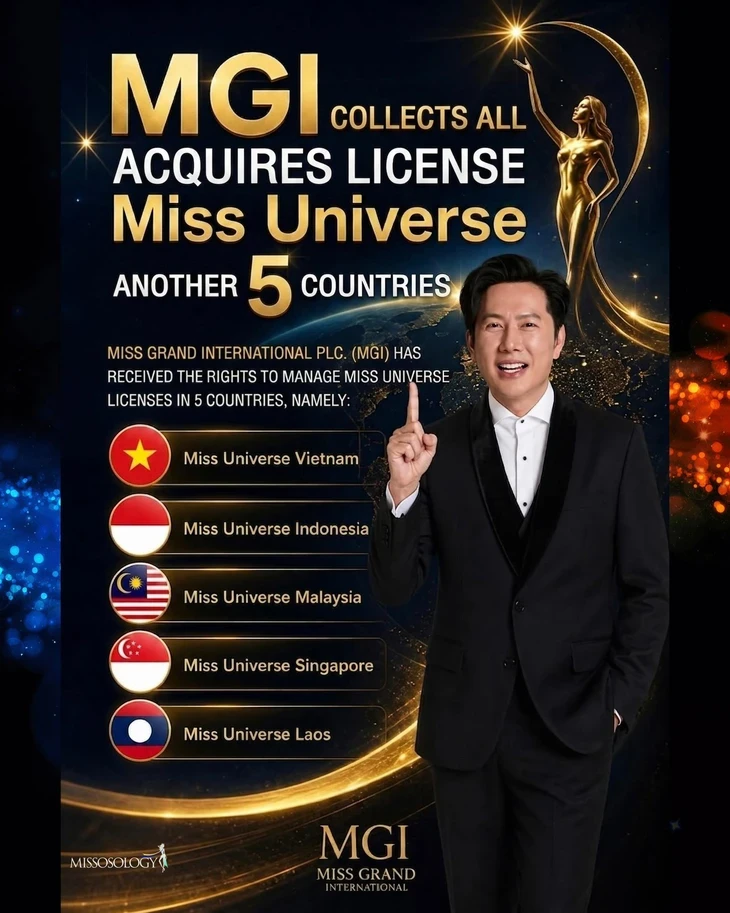 Ông Nawat bất ngờ nắm bản quyền Miss Universe tại 5 quốc gia Đông Nam Á Ông Nawat bất ngờ nắm bản quyền Miss Universe tại 5 quốc gia Đông Nam Á