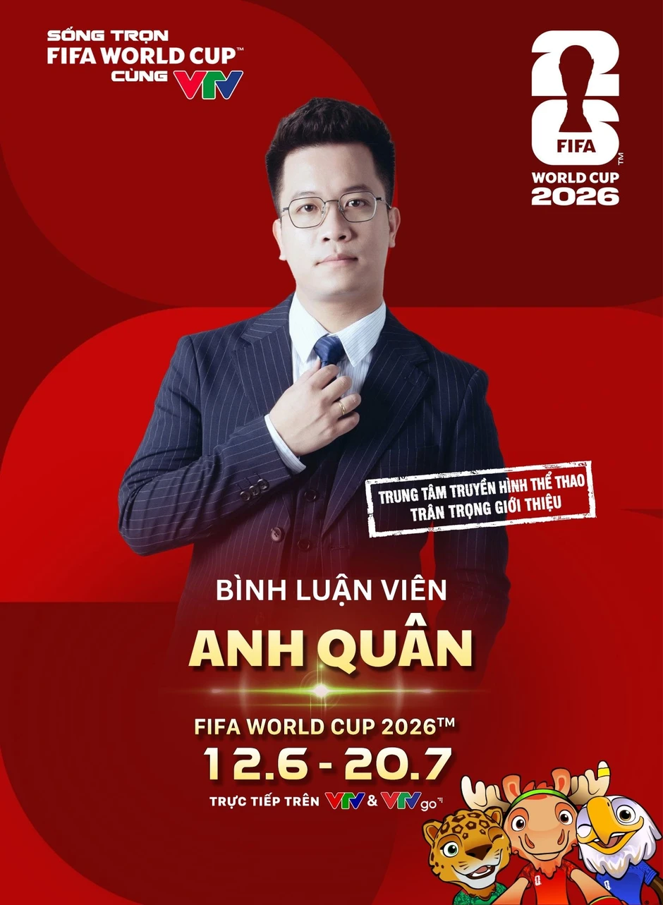 Quang Huy, Anh Quân và dàn bình luận viên bùng nổ của FIFA World Cup 2026™ trên VTV Quang Huy, Anh Quân và dàn bình luận viên bùng nổ của FIFA World Cup 2026™ trên VTV