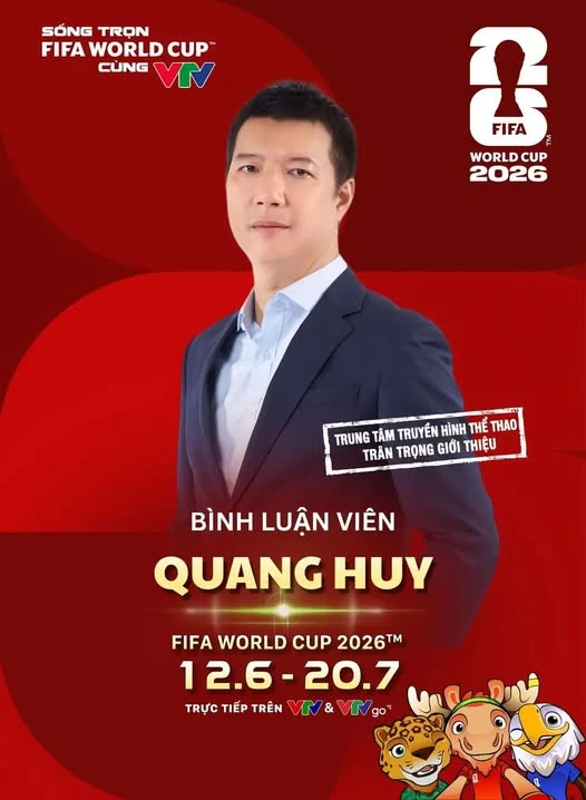 Quang Huy, Anh Quân và dàn bình luận viên bùng nổ của FIFA World Cup 2026™ trên VTV Quang Huy, Anh Quân và dàn bình luận viên bùng nổ của FIFA World Cup 2026™ trên VTV