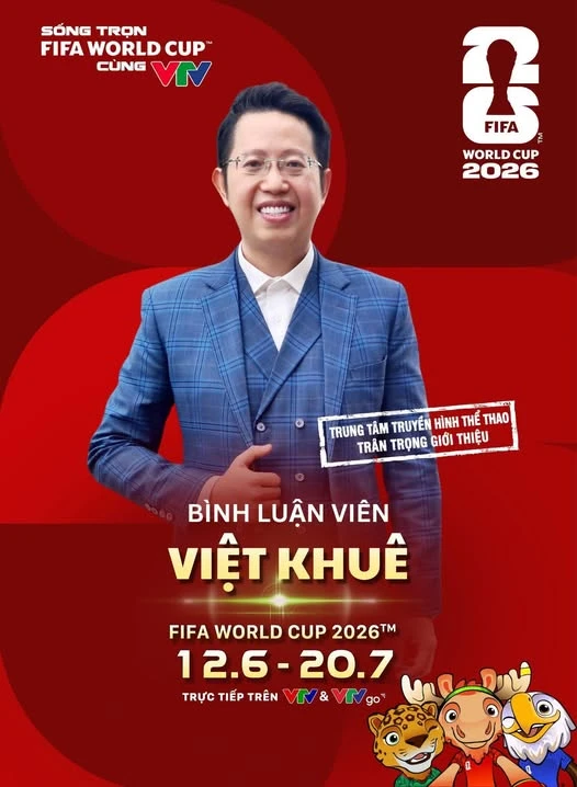 Quang Huy, Anh Quân và dàn bình luận viên bùng nổ của FIFA World Cup 2026™ trên VTV Quang Huy, Anh Quân và dàn bình luận viên bùng nổ của FIFA World Cup 2026™ trên VTV