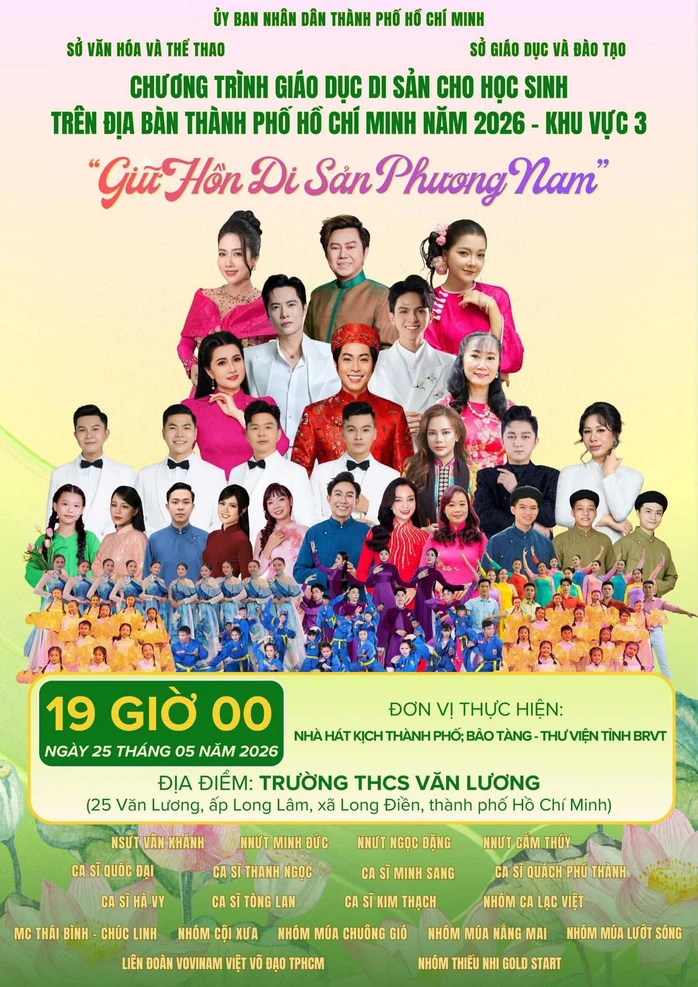 Quốc Đại, Vân Khánh, Thanh Ngọc hội ngộ trong đêm "Giữ hồn di sản phương Nam"