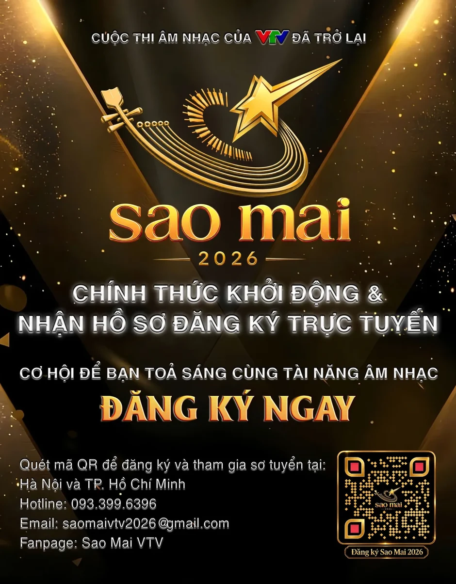 Sao Mai 2026 chính thức tuyển sinh, tìm kiếm những giọng ca xuất sắc trên toàn quốc Sao Mai 2026 chính thức tuyển sinh, tìm kiếm những giọng ca xuất sắc trên toàn quốc