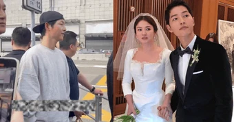 Song Joong Ki mặt bỗng biến sắc, sượng trân khi nghe tên vợ cũ Song Hye Kyo trên phố