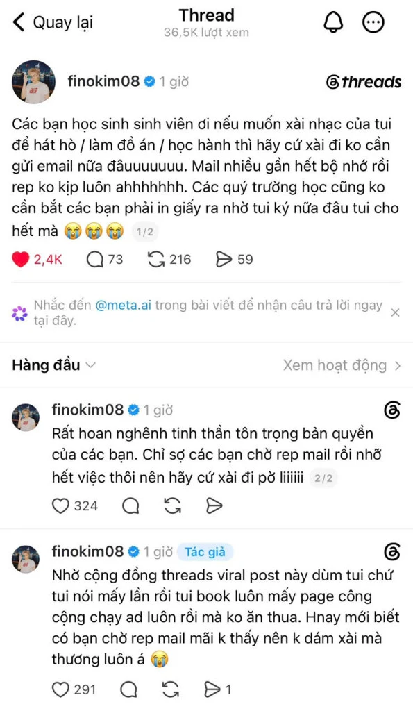 Thông báo khẩn của nhạc sĩ SN 1995 có cả kho hit nổi tiếng khắp Việt Nam Thông báo khẩn của nhạc sĩ SN 1995 có cả kho hit nổi tiếng khắp Việt Nam