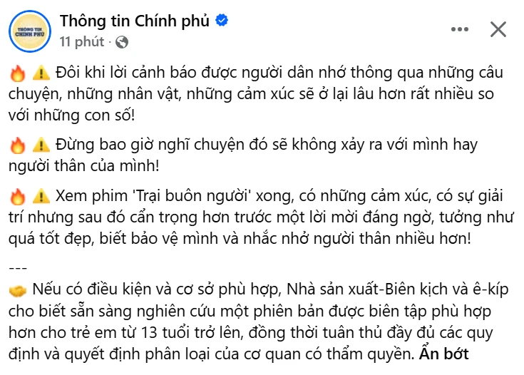 Thông tin Chính phủ chia sẻ thông tin độc quyền về Trại Buôn Người, ekip ấp ủ bản phim dưới 18+ Thông tin Chính phủ chia sẻ thông tin độc quyền về Trại Buôn Người, ekip ấp ủ bản phim dưới 18+
