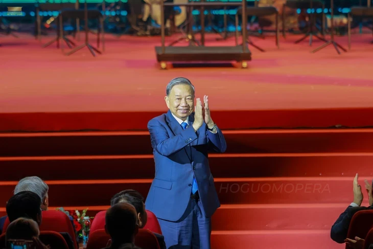 Tổng Bí thư dự chương trình 'Tâm hồn Nga trong lòng Việt Nam' tại công trình biểu tượng hơn 40 năm