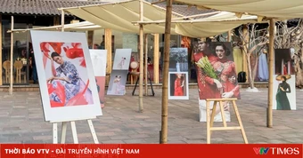 Triển lãm "Nét họa áo ta” tôn vinh vẻ đẹp áo dài và văn hoá Việt