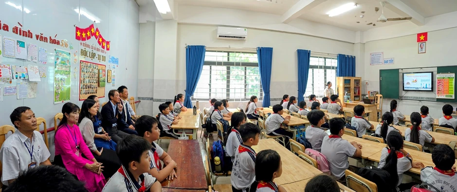 “Bữa ăn học đường” nâng cao dinh dưỡng, lan tỏa ý thức bảo vệ môi trường cho học sinh “Bữa ăn học đường” nâng cao dinh dưỡng, lan tỏa ý thức bảo vệ môi trường cho học sinh