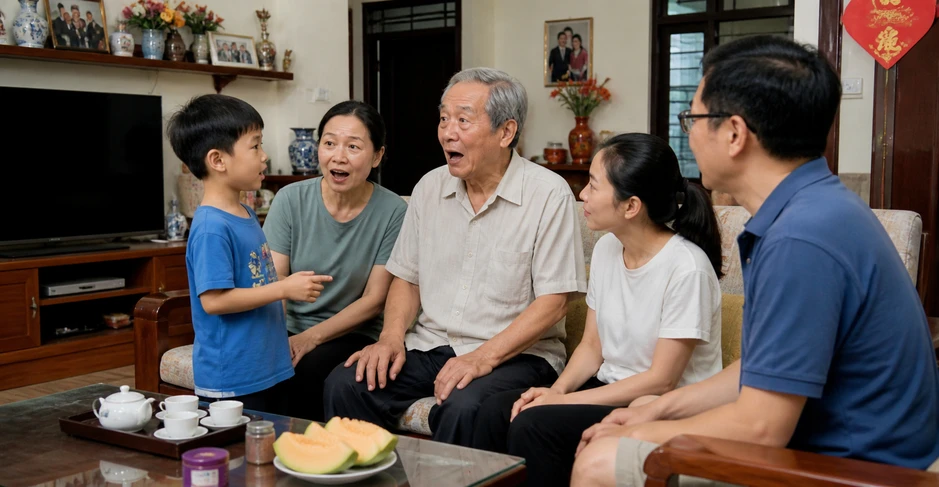 "Ông ơi, nhà mình là cái máy ATM ạ?" - Câu hỏi của đứa cháu 6 tuổi khiến người cô đã lấy chồng vẫn về nhà "ăn trực" ngại ngùng!