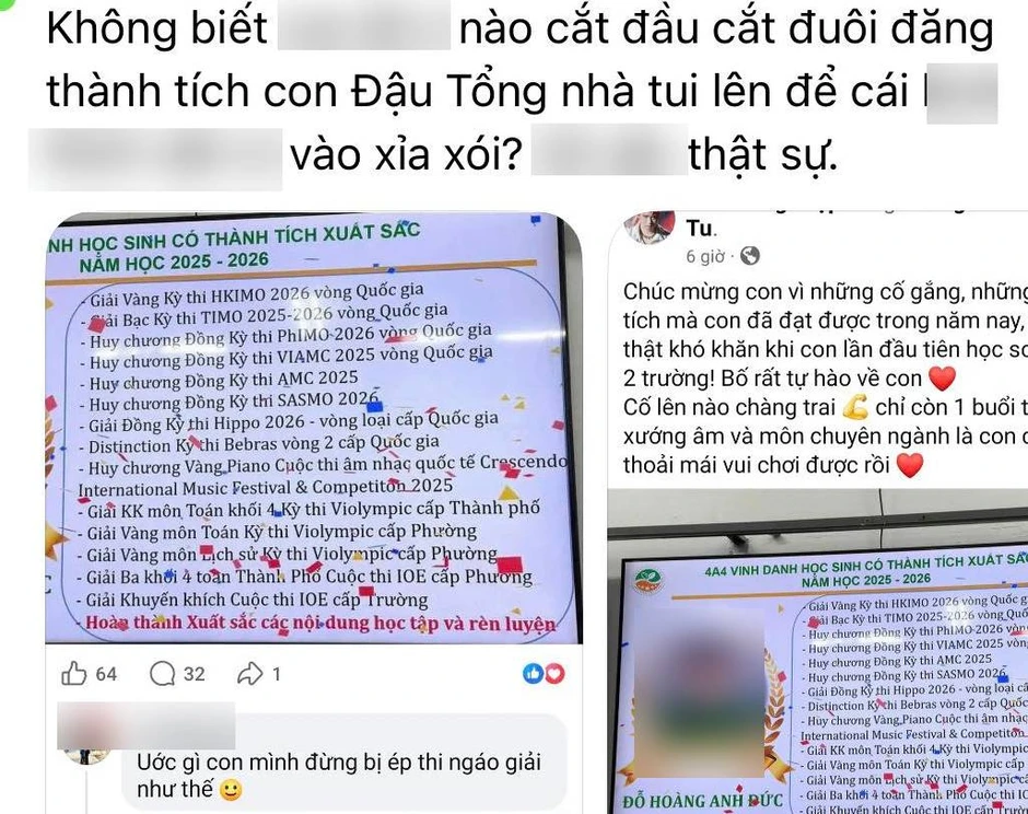 1 "Anh trai vượt ngàn chông gai" khoe thành tích con gây tranh cãi, nhiều người bênh: Đừng phiến diện! 1 "Anh trai vượt ngàn chông gai" khoe thành tích con gây tranh cãi, nhiều người bênh: Đừng phiến diện!