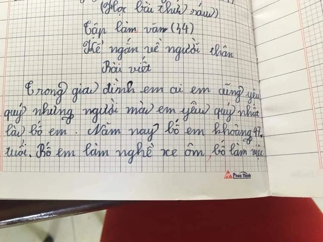 Bài văn kể bố đi từ sáng đến đêm, ngày mưa cũng như ngày nắng: Tưởng bí mật lắm nhưng đọc xong rưng rưng Bài văn kể bố đi từ sáng đến đêm, ngày mưa cũng như ngày nắng: Tưởng bí mật lắm nhưng đọc xong rưng rưng