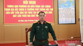 Bộ chỉ huy Quân sự thành phố Đà Nẵng điều động 6 đội tham gia hỗ trợ xây trường nội trú biên giới