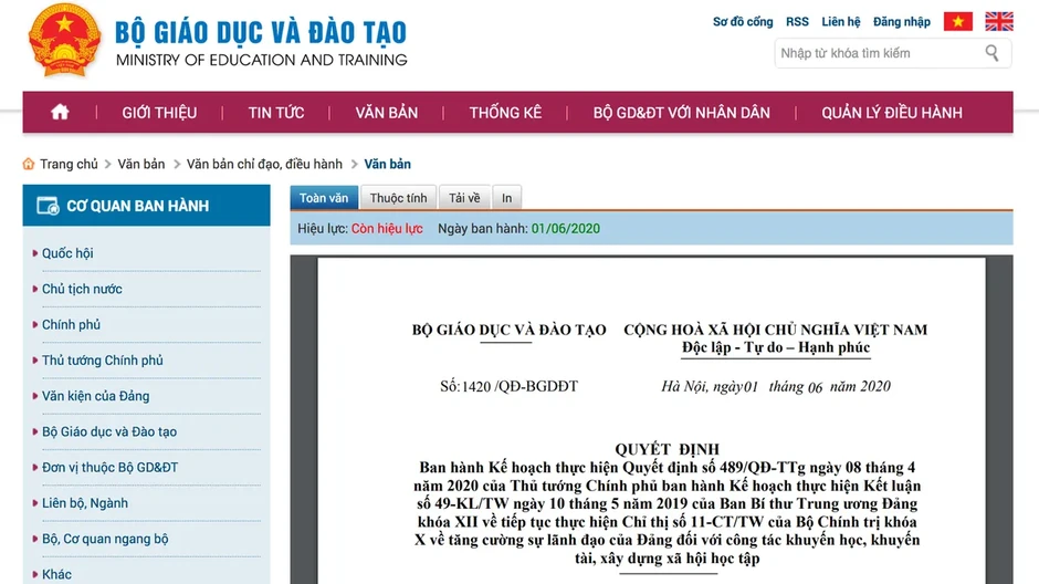 Bộ GD&ĐT: Năm 2021 sẽ quy định về dạy học trực tuyến, qua truyền hình Bộ GD&ĐT: Năm 2021 sẽ quy định về dạy học trực tuyến, qua truyền hình
