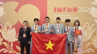 Cả 4/4 học sinh Việt Nam giành huy chương Olympic Hóa học quốc tế Mendeleev