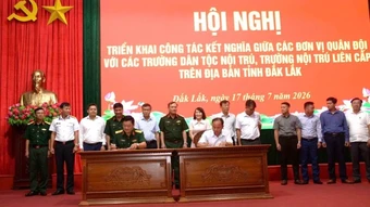 Các đơn vị quân đội kết nghĩa với các trường dân tộc nội trú, trường nội trú liên cấp trên địa bàn tỉnh Đắk Lắk
