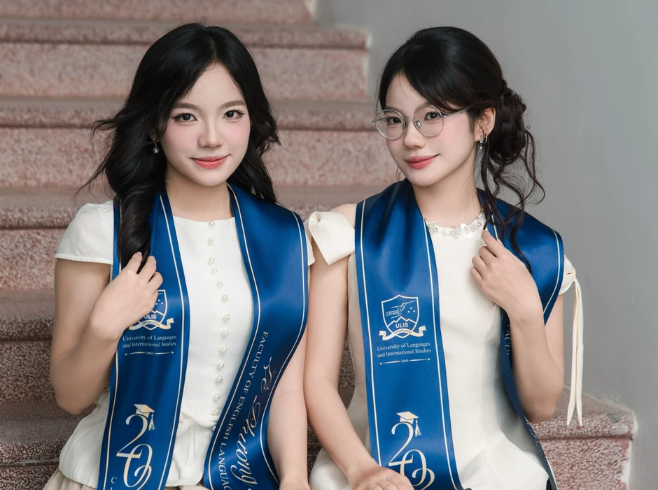 Chị em sinh đôi cùng tốt nghiệp loại Xuất sắc ngành Sư phạm, IELTS 8.0 từ lớp 11 Chị em sinh đôi cùng tốt nghiệp loại Xuất sắc ngành Sư phạm, IELTS 8.0 từ lớp 11