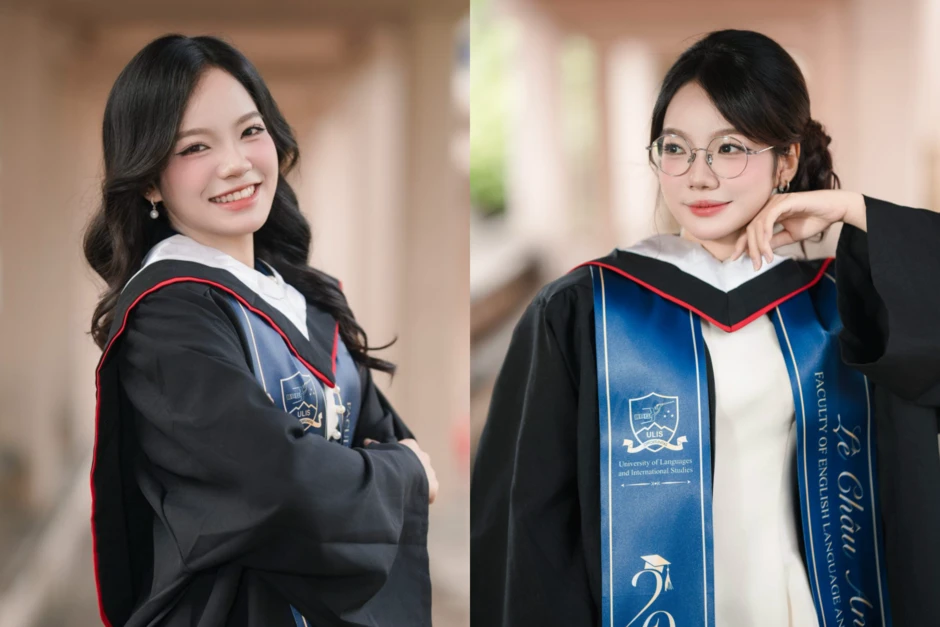 Chị em sinh đôi cùng tốt nghiệp loại Xuất sắc ngành Sư phạm, IELTS 8.0 từ lớp 11 Chị em sinh đôi cùng tốt nghiệp loại Xuất sắc ngành Sư phạm, IELTS 8.0 từ lớp 11