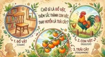 Chữ gì là đồ vật, thêm sắc thành con vật, thay huyền là trái cây?