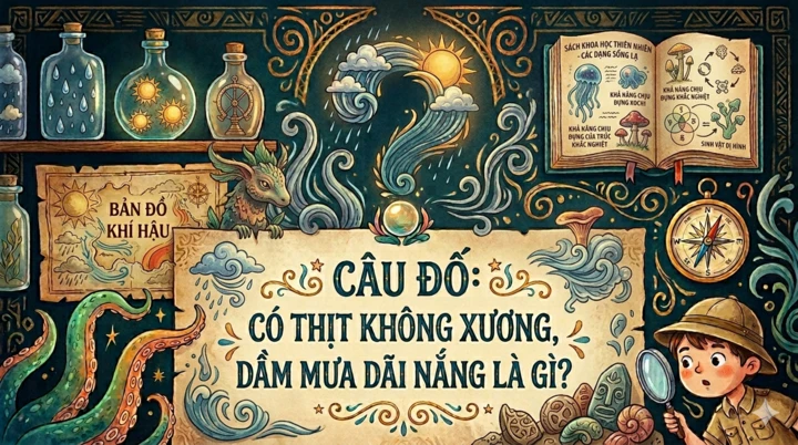 Đáp án câu đố: Con gì có thịt không xương, dằm trong nắng dãi? Đáp án câu đố: Con gì có thịt không xương, dằm trong nắng dãi?