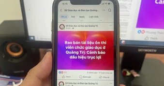 Đề nghị xác minh việc rao bán tài liệu ôn thi viên chức giáo dục trên mạng