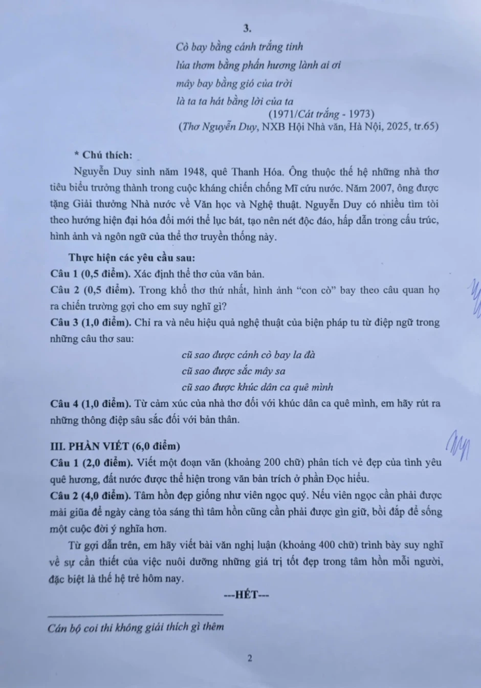 Đề thi vào lớp 10 trường chuyên Khoa học tự nhiên Đề thi vào lớp 10 trường chuyên Khoa học tự nhiên