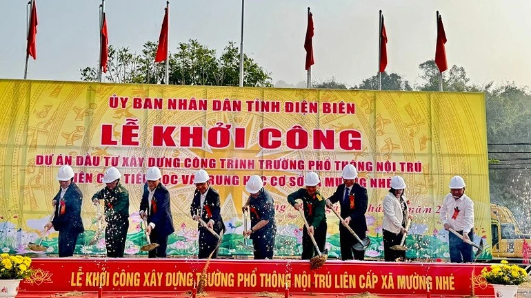 Điện Biên khởi công xây dựng 5 trường nội trú liên cấp tại biên giới Điện Biên khởi công xây dựng 5 trường nội trú liên cấp tại biên giới