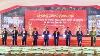 Điện Biên khởi công xây dựng 5 trường nội trú liên cấp tại biên giới