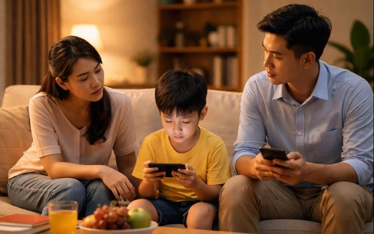 Điện thoại 'nuôi' trẻ, nhiều hậu quả khó lường Điện thoại 'nuôi' trẻ, nhiều hậu quả khó lường