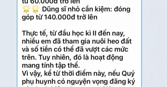 Đoạn tin nhắn đang khiến nhiều phụ huynh bức xúc: Ngay cả những điều nhỏ bé nhất cũng bị thương mại hóa thế này!