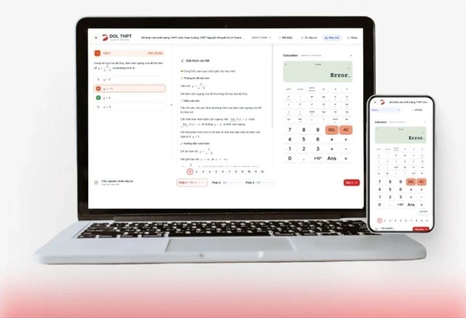 DOL THPT - nền tảng luyện tốt nghiệp THPT và thi đánh giá năng lực DOL THPT - nền tảng luyện tốt nghiệp THPT và thi đánh giá năng lực