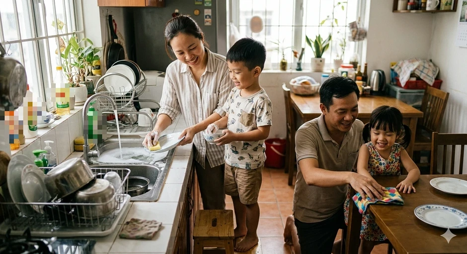 Đừng để con giỏi chữ, kém việc nhà Đừng để con giỏi chữ, kém việc nhà