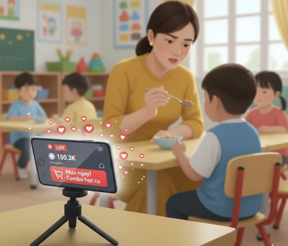 Giáo viên mang trẻ làm 'content' TikTok: Ranh giới của an toàn và phản cảm Giáo viên mang trẻ làm 'content' TikTok: Ranh giới của an toàn và phản cảm