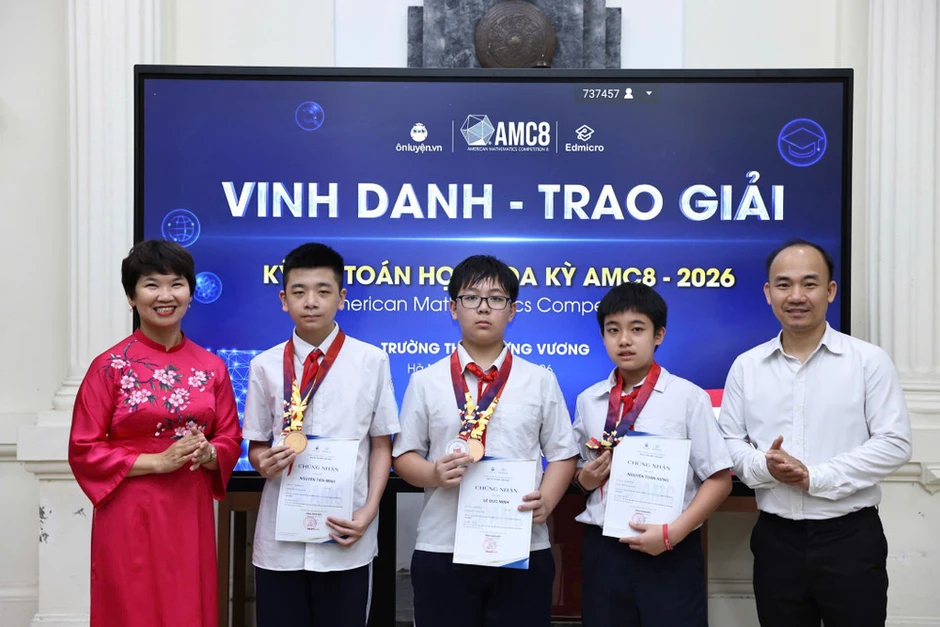 Học sinh Hà Nội đạt điểm tuyệt đối Cuộc thi Toán học AMC Học sinh Hà Nội đạt điểm tuyệt đối Cuộc thi Toán học AMC