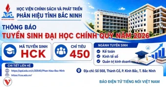 Học viện Chính sách và Phát triển tuyển sinh 450 chỉ tiêu Đại học tại Bắc Ninh
