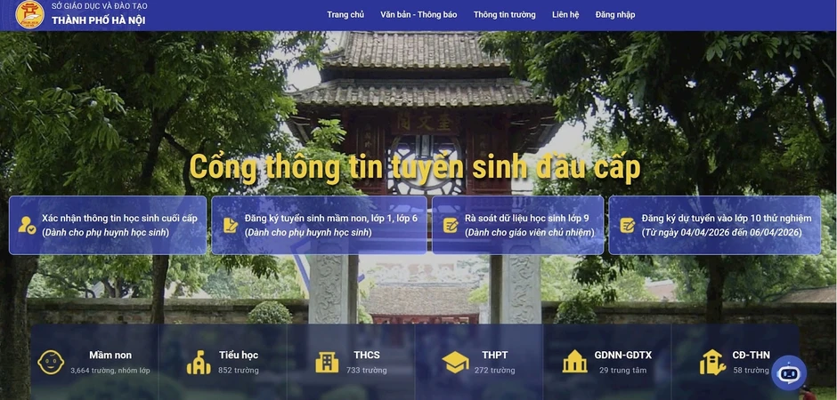 Hôm nay học sinh Hà Nội thử nghiệm đăng ký thi vào lớp 10 Hôm nay học sinh Hà Nội thử nghiệm đăng ký thi vào lớp 10