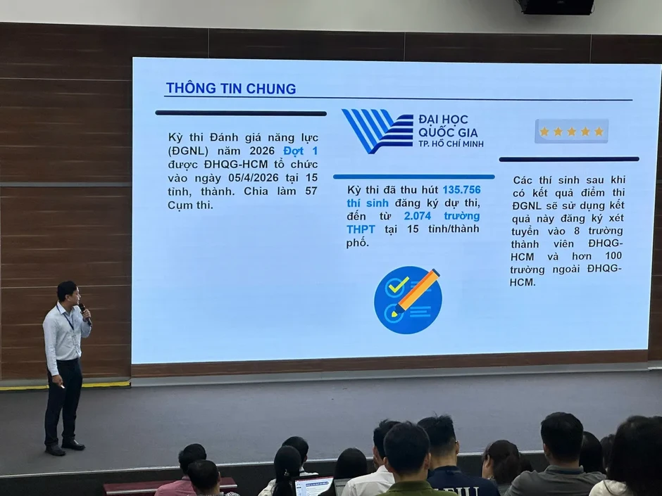 Hơn 130.000 thí sinh sẵn sàng bước vào Kỳ thi Đánh giá năng lực của Đại học Quốc gia TP Hồ Chí Minh Hơn 130.000 thí sinh sẵn sàng bước vào Kỳ thi Đánh giá năng lực của Đại học Quốc gia TP Hồ Chí Minh
