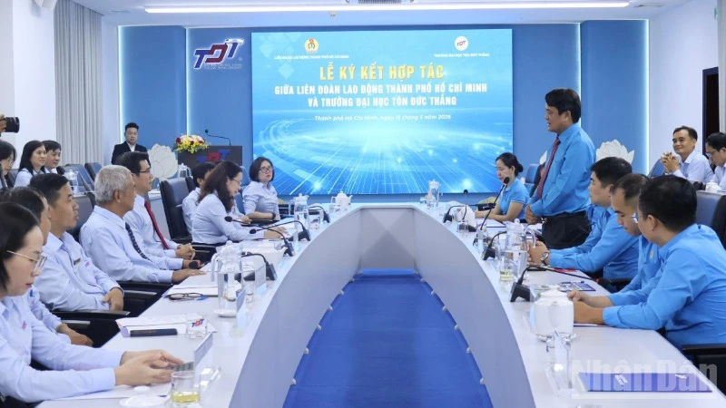 Hợp tác toàn diện giữa Trường đại học Tôn Đức Thắng và Liên đoàn Lao động Thành phố Hồ Chí Minh Hợp tác toàn diện giữa Trường đại học Tôn Đức Thắng và Liên đoàn Lao động Thành phố Hồ Chí Minh