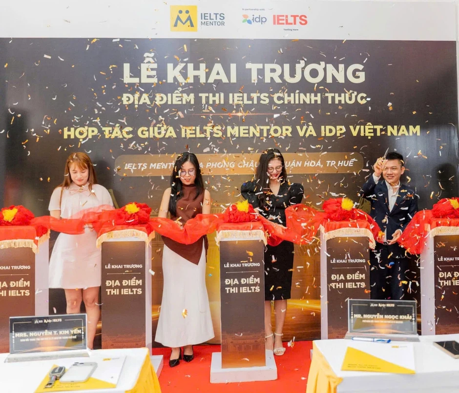 IELTS Mentor Huế chính thức khai trương Điểm thi IELTS được IDP công nhận IELTS Mentor Huế chính thức khai trương Điểm thi IELTS được IDP công nhận