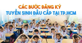 Infographic: Chi tiết các bước đăng ký tuyển sinh đầu cấp tại TP.HCM