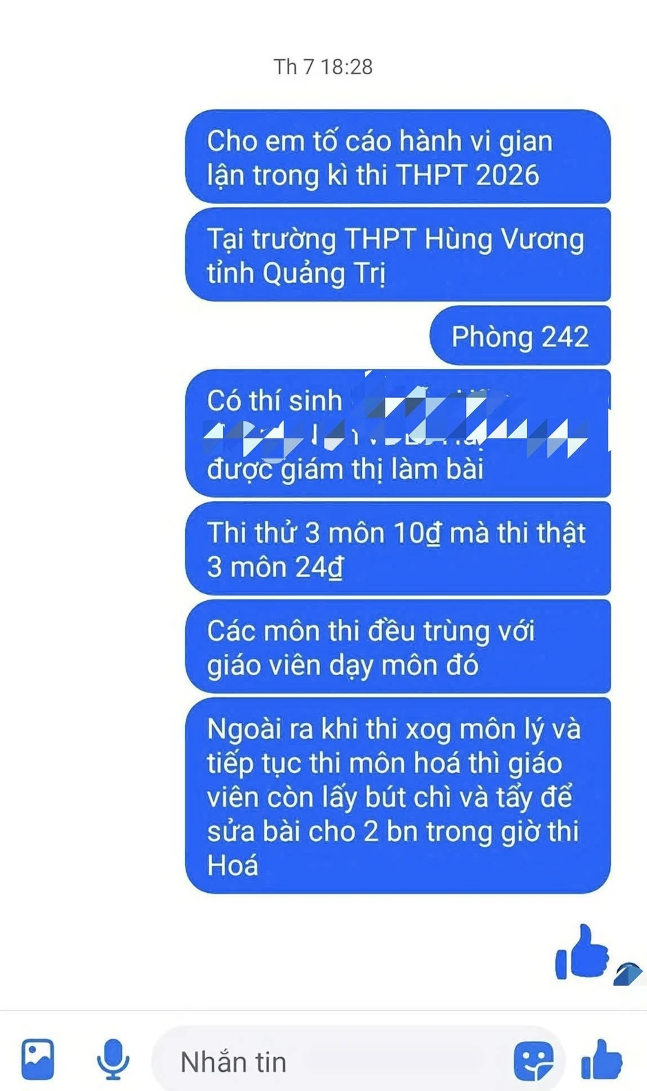 Lại xuất hiện thông tin về gian lận trong kỳ thi tốt nghiệp THPT tại Quảng Trị Lại xuất hiện thông tin về gian lận trong kỳ thi tốt nghiệp THPT tại Quảng Trị