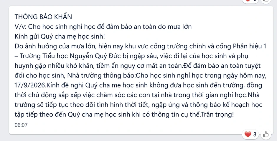 Loạt trường ở Hà Nội cho học sinh nghỉ, chuyển học online vì ngập Loạt trường ở Hà Nội cho học sinh nghỉ, chuyển học online vì ngập